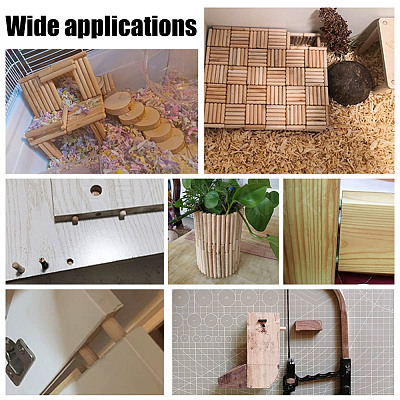 480Pcs 6 Styles Wood Grooved Dowel Pins AJEW-NB0005-87-1