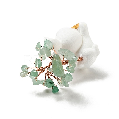 Natural Green Aventurine Tree Display Decorations DJEW-E007-01RC-07-1