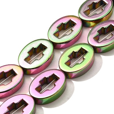 Electroplated Synthetic Non-magnetic Hematite Beads Strands G-L613-Z01-03J-1