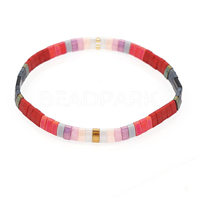 Bohemian Glass Seed Beaded Stretch Bracelets JM4508-54-1