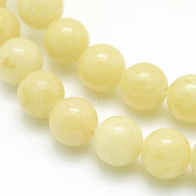 Natural Mashan Jade Round Beads Strands G-D263-6mm-XS06-1
