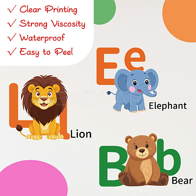 Translucent PVC Self Adhesive Wall Stickers STIC-WH0015-339-1