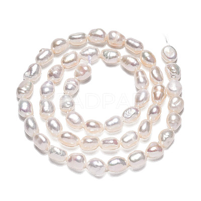 Natural Cultured Freshwater Pearl Beads Strands PEAR-N014-05E-1