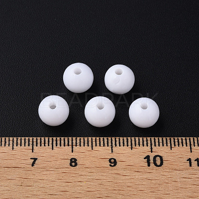 Opaque Acrylic Beads X-MACR-S370-C8mm-01-1