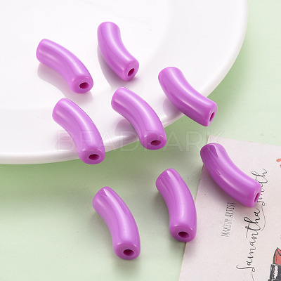 Opaque Acrylic Beads MACR-S372-001B-S015-1