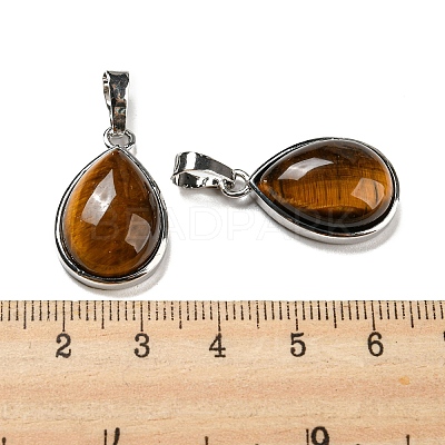 Natural Tiger Eye Pendants G-I358-B24-1