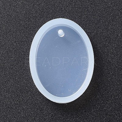 Oval Shape DIY Silicone Pendant Molds LS-AJEW-P038-01-1