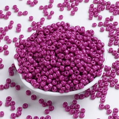 Baking Paint Glass Seed Beads SEED-US0003-4mm-K21-1