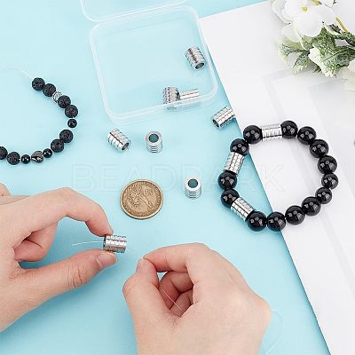 16Pcs Stainless Steel Beads STAS-DR0001-08-1