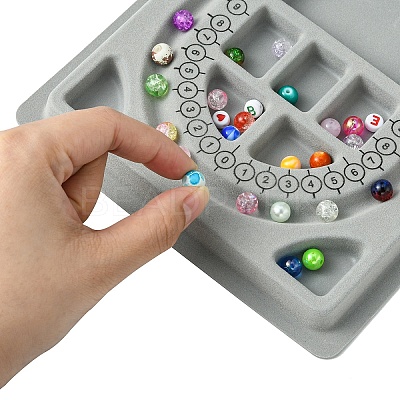 Plastic Flocked Bead Design Boards ODIS-YW0001-02-1