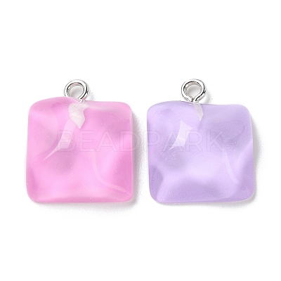 Translucent Resin Pendants RESI-A025-06D-1