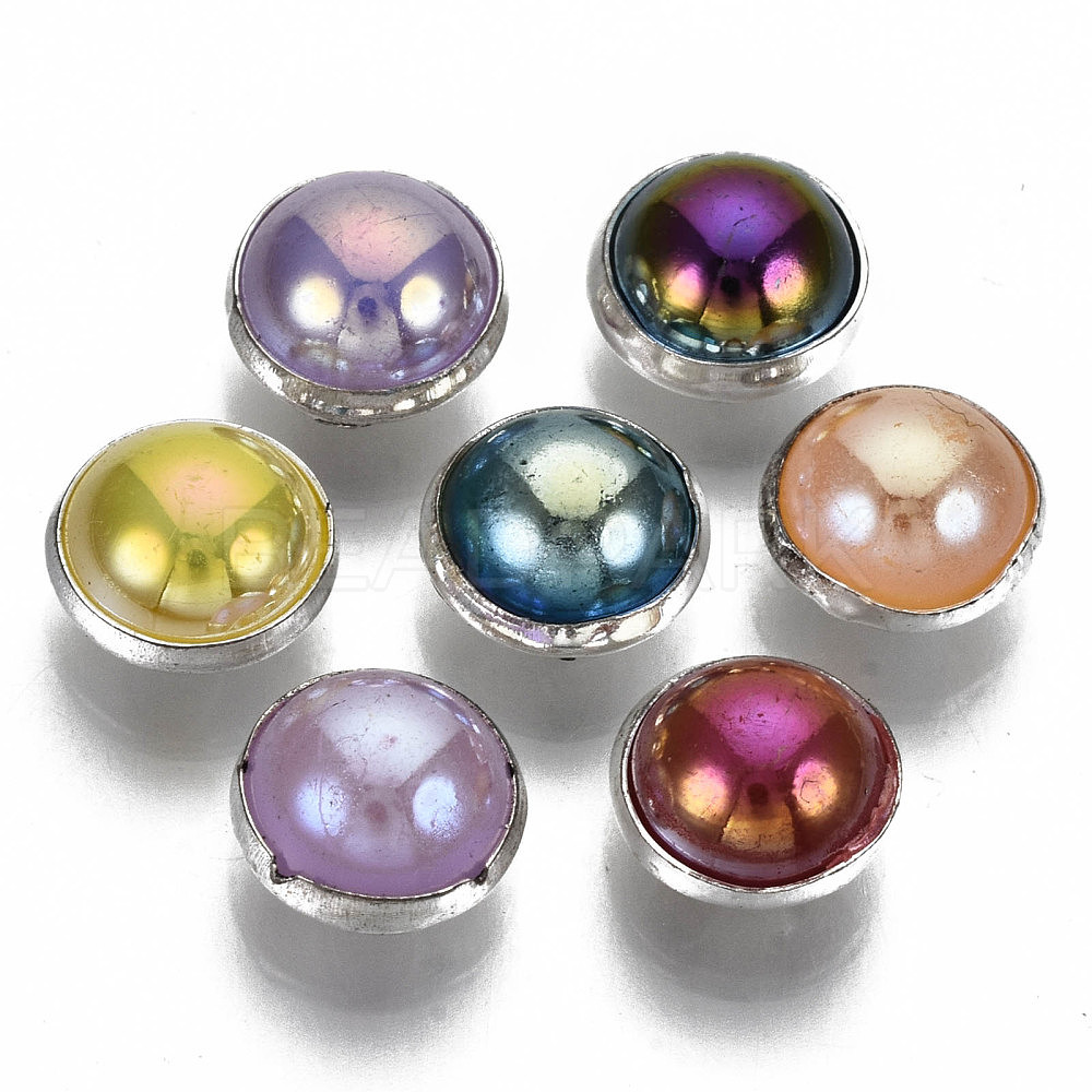 Imitation Pearl ABS Plastic Sewing Buttons - Beadpark.com