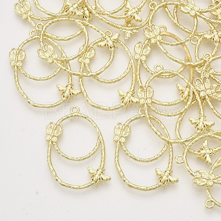 Alloy Open Back Bezel Pendants PALLOY-S121-194-1