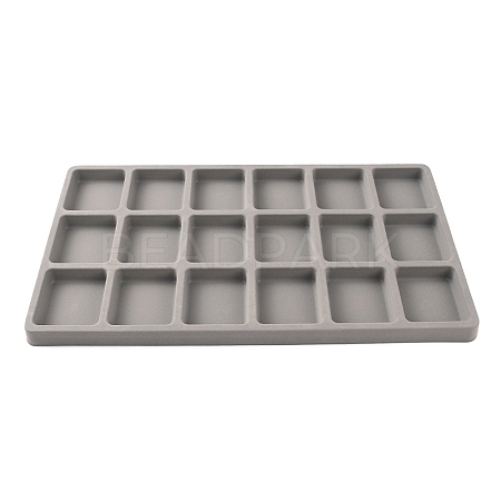Resin Flocking 16 Grids Beading Jewelry Design Beads Storage Tray TOOL-WH0134-69A-1