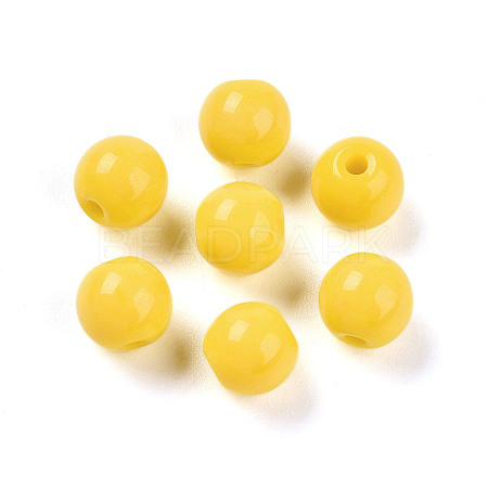 Opaque Solid Color Glass Beads X1-GLAA-N007-6mm-A06-1