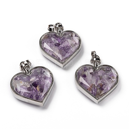 Glass Bottle Pendants X-G-Z010-02B-1