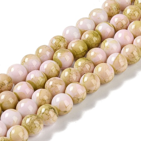 Baking Paint Glass Bead Strands GLAA-H031-01C-06-1