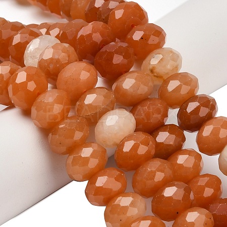 Natural Red Aventurine Beads Strands G-C259-A10-8x12mm-1
