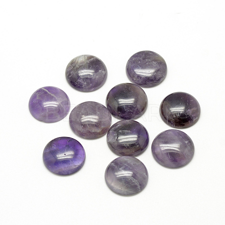 Natural Amethyst Cabochons X-G-R416-6mm-30-1
