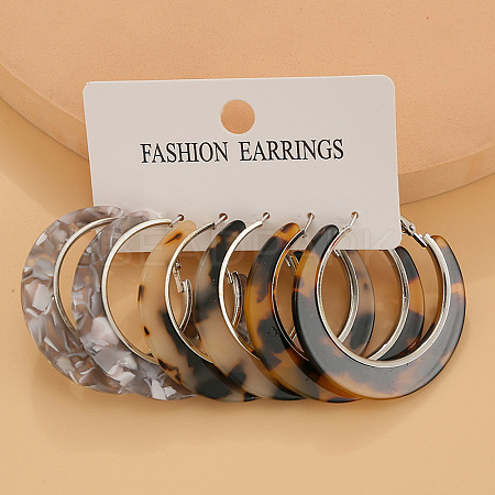 Acrylic Hoop Earrings FS-WG995C7-10-1