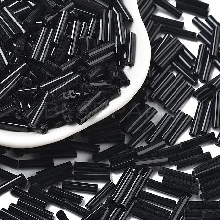 Opaque Glass Bugle Beads SEED-R028-2x9-C01-1