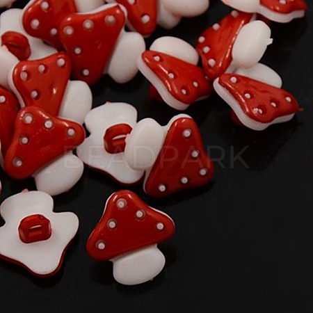Acrylic Shank Buttons X-BUTT-E045-07-1