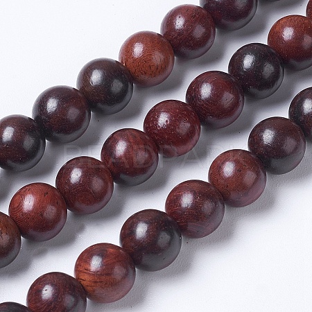 Imitation Burmese Rosewood Beads Strands WOOD-J001-03-10mm-1-1