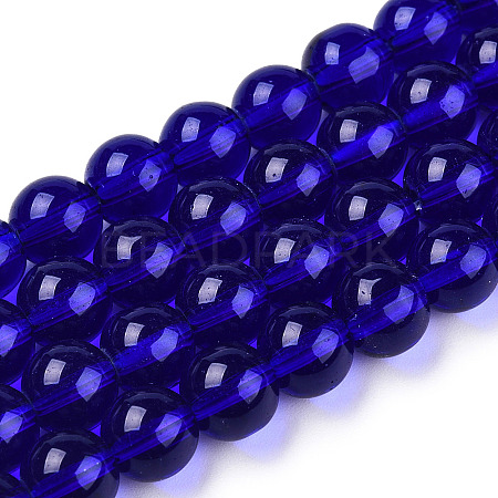 Transparent Glass Beads Strands GLAA-T032-T8mm-15-1