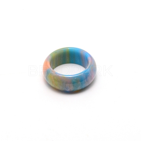 Plain Dome Acrylic Finger Rings for Women RJEW-SZC0001-01A-1