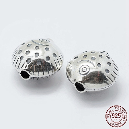 Thailand 925 Sterling Silver Beads STER-K171-08AS-1