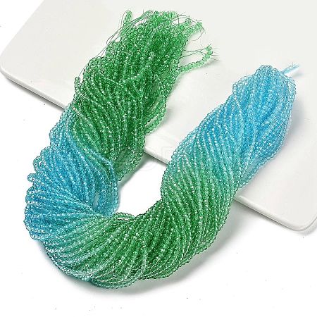 Transparent Painted Glass Beads Strands X1-DGLA-A034-T2mm-A17-1