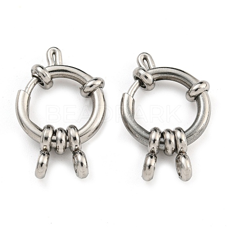 304 Stainless Steel Spring Ring Clasps STAS-G190-17P-D-1