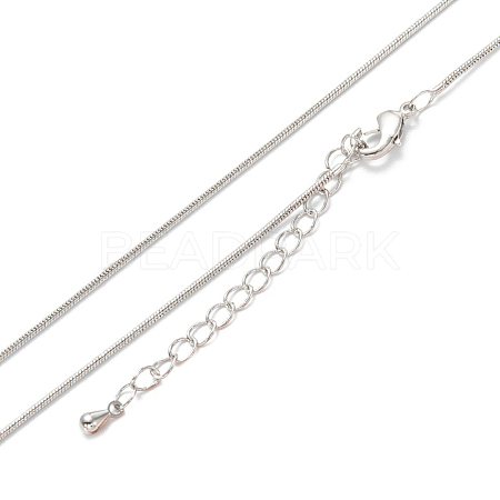 Brass Snake Chain Necklaces NJEW-K123-07P-1