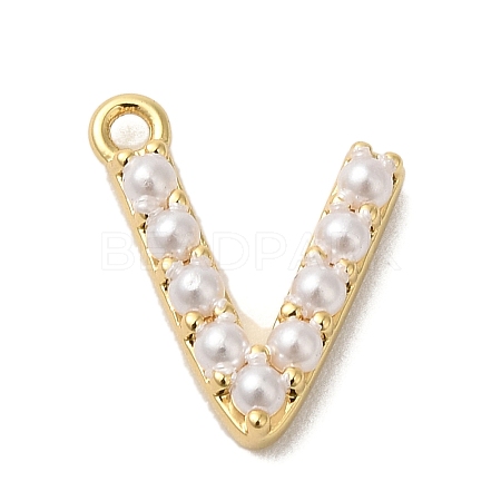 Plastic Imitation Pearl Pendants KK-P230-17G-V-1
