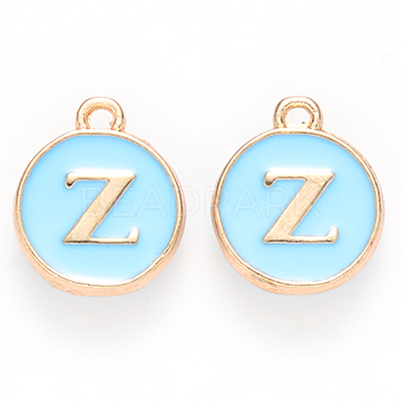 Golden Plated Alloy Enamel Charms ENAM-S118-04Z-1