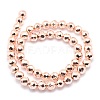 Electroplate Non-magnetic Synthetic Hematite Beads Strands G-L485-03B-LRG-3