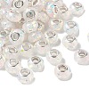 Transparent Resin Rondelle European Beads RESI-S023-01-2