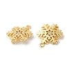 Brass Pave Clear Cubic Zirconia Connector Charms KK-P234-03G-2