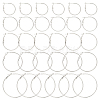 Beebeecraft 30Pcs 6 Style Brass Hoop Earring Findings FIND-BBC0003-23P-1