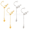 4Pcs 2 Colors Brass End Chains FIND-YW0010-34-1