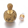 Electroplated Natural Druzy Agate Openable Perfume Bottle G-K295-G02-G-1