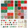 Christmas DIY Polymer Clay & Acrylic & Glass Beads: Bracelets Making Kits DIY-FS0007-99-1