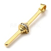 Brass with Cubic Zirconia Pendants KK-K341-31G-4