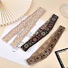 CHGCRAFT 3Pcs 3 Style Flower/Rhombus/Floral Pattern Polyester Woven Belt Ornament Accessories FIND-CA0007-03-2