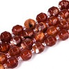 Natural Agate(Dyed & Heated) Beads Strands G-T139-92C-4