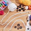 20 Yards Polyester Braid Trims with Elastic Button Loops OCOR-PH0001-94A-2