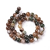 Natural Striped Agate/Banded Agate Beads Strands G-G582-6mm-41-2