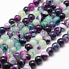 Natural Striped Agate/Banded Agate Bead Strands X-G-K155-A-8mm-10-1