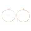PVD Vacuum Plating 304 Stainless Steel Hoop Earrings STAS-T031-20-25mm-G-1-2