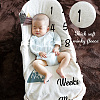 Polyester Baby Monthly Milestone Blanket for Boy and Girl AJEW-WH0408-001-4